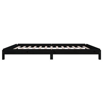 Bed stapelbaar 90x200 cm massief grenenhout zwart 8720287073741 9