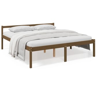 Seniorenbed massief grenenhout honingbruin 200x200 cm 8720286878460 2