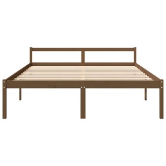 Seniorenbed massief grenenhout honingbruin 200x200 cm 8720286878460 4