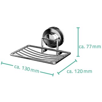 RIDDER Douchezeepbakje 13x12x7,7 cm chroom 12040100 4006956120324 3