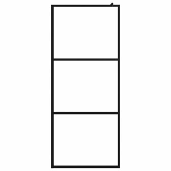 Inloopdouchewand transparant 80x195 cm ESG-glas zwart 8720286288580 3