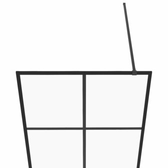 Inloopdouchewand 80x195 cm ESG-glas transparant en zwart 8720286513361 4