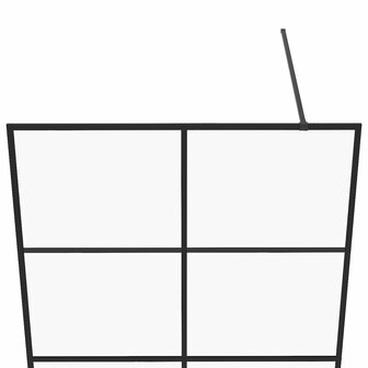Inloopdouchewand 100x195 cm ESG-glas transparant en zwart 8720286513385 4