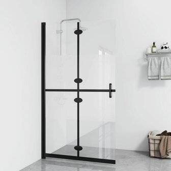Inloopdouchewand inklapbaar 80x190 cm ESG-glas halfmat 8720286640210 1