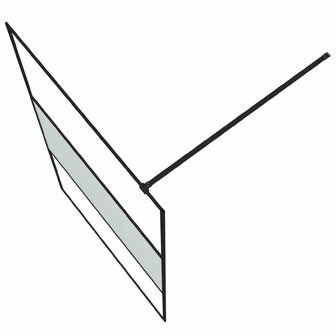 Inloopdouchewand 115x195 cm halfmat ESG-glas zwart 8720287052050 5