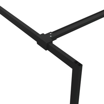 Inloopdouchewand 115x195 cm halfmat ESG-glas zwart 8720287052050 6
