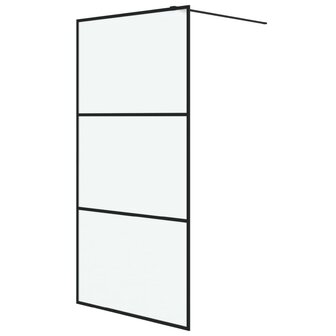 Inloopdouchewand 100x195 cm mat ESG-glas zwart 8720287052098 2