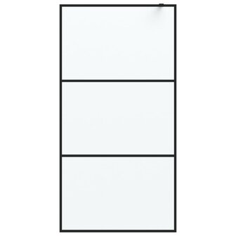 Inloopdouchewand 100x195 cm mat ESG-glas zwart 8720287052098 3