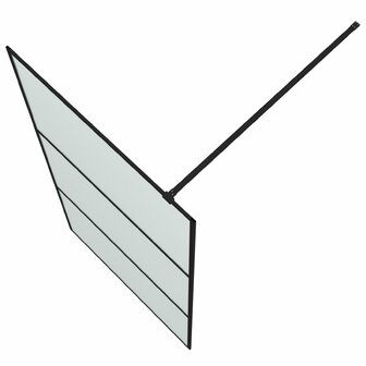 Inloopdouchewand 100x195 cm mat ESG-glas zwart 8720287052098 5