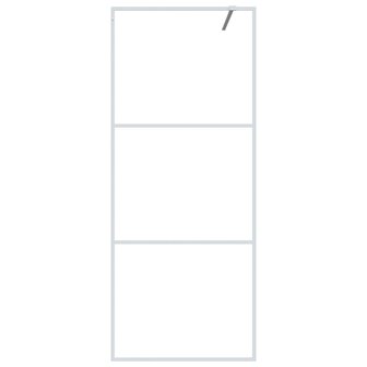 Inloopdouchewand 80x195 cm transparant ESG-glas wit 8720287052173 3