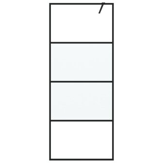Inloopdouchewand 80x195 cm halfmat ESG-glas zwart 8720287052227 3