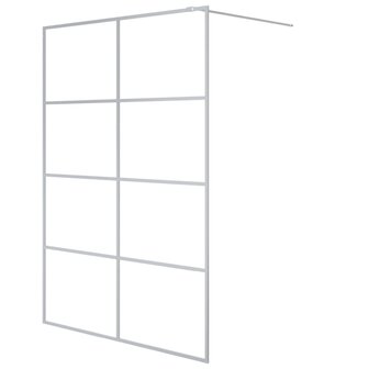 Inloopdouchewand 140x195 cm transparant ESG-glas zilverkleurig 8720287052364 2