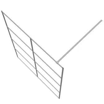 Inloopdouchewand 140x195 cm transparant ESG-glas zilverkleurig 8720287052364 5