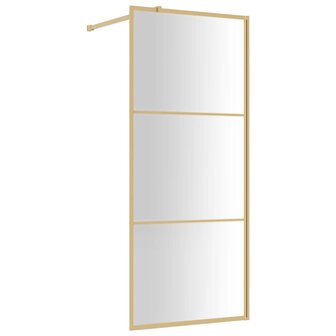 Inloopdouchewand transparant 90x195 cm ESG-glas goudkleurig 8720845941864 2