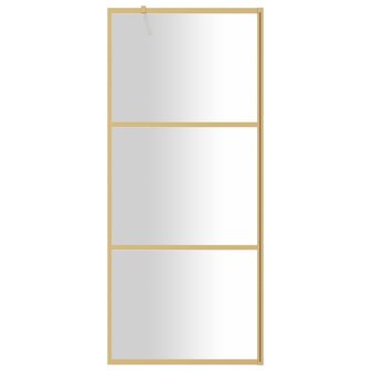 Inloopdouchewand transparant 90x195 cm ESG-glas goudkleurig 8720845941864 3