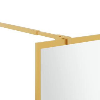 Inloopdouchewand transparant 90x195 cm ESG-glas goudkleurig 8720845941864 6