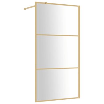 Inloopdouchewand transparant 100x195 cm ESG-glas goudkleurig 8720845941888 2