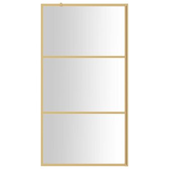 Inloopdouchewand transparant 100x195 cm ESG-glas goudkleurig 8720845941888 3