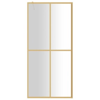 Inloopdouchewand transparant 100x195 cm ESG-glas goudkleurig 8720845941963 3