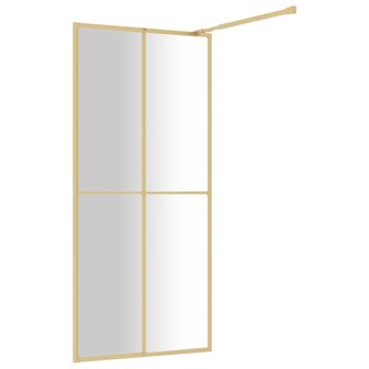 Inloopdouchewand transparant 100x195 cm ESG-glas goudkleurig 8720845941963 5