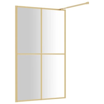 Inloopdouchewand transparant 118x195 cm ESG-glas goudkleurig 8720845941987 5