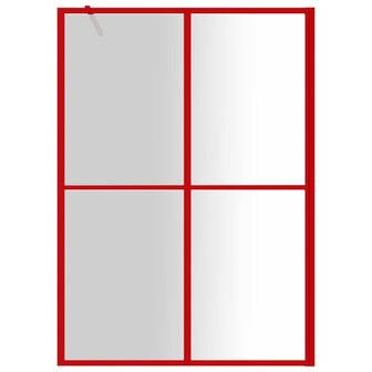 Inloopdouchewand transparant 140x195 cm ESG-glas rood 8720845941994 3