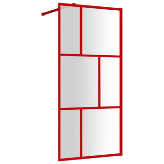 Inloopdouchewand transparant 80x195 cm ESG-glas rood 8720845942014 2