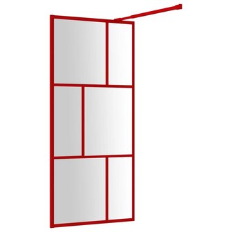 Inloopdouchewand transparant 80x195 cm ESG-glas rood 8720845942014 5