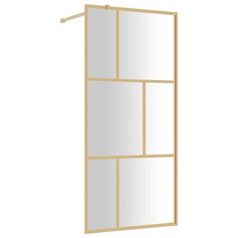 Inloopdouchewand transparant 90x195 cm ESG-glas goudkleurig 8720845942045 2