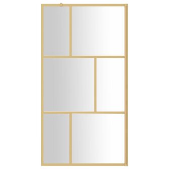 Inloopdouchewand transparant 100x195 cm ESG-glas goudkleurig 8720845942069 3