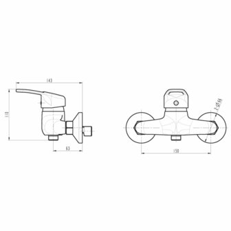 SCH&Uuml;TTE Douchemengkraan BATONI chroomkleurig 4008431350400 2