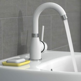 EISL Wastafelmengkraan FUTURA wit en chroomkleurig 9002560796394 3