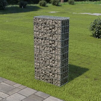 Schanskorfmuur met deksels 50x20x100 cm gegalvaniseerd staal 8719883592114 1