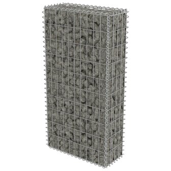 Schanskorfmuur met deksels 50x20x100 cm gegalvaniseerd staal 8719883592114 2