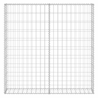 Schanskorfmuur met deksels 80x20x100 cm gegalvaniseerd staal 8719883592121 4
