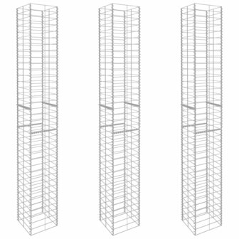 Schanskorven 3 st 25x25x197 cm gegalvaniseerd staal 8719883607672 2