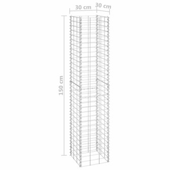 Schanskorf plantenbakken 3 st verhoogd 30x30x150 cm ijzer 8720286763735 6