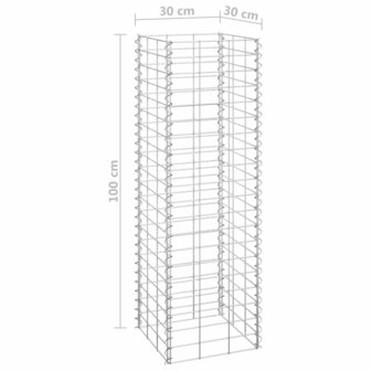 Schanskorf plantenbakken 4 st 30x30x50/100/150/200 cm ijzer 8720286763759 6