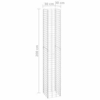 Schanskorf plantenbakken 4 st 30x30x50/100/150/200 cm ijzer 8720286763759 8
