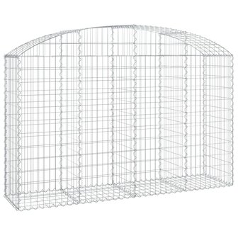 Schanskorf gewelfd 200x50x120/140 cm gegalvaniseerd ijzer 8720845651398 2