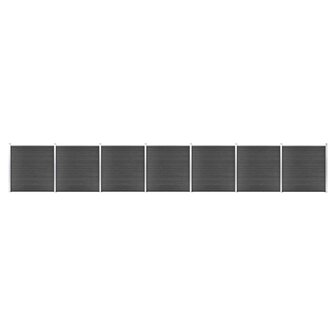 Schuttingpanelenset 1218x186 cm HKC zwart 8720286366820 1
