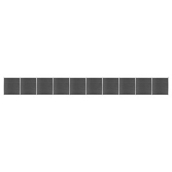 Schuttingpanelenset 1737x186 cm HKC zwart 8720286366851 1