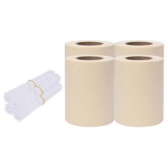 Tuinschermen 4 st 35x0,19 m PVC cr&egrave;mekleurig 8720286089101 2