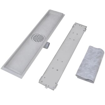 Doucheafvoer 2 st rechthoekig 630x140 mm roestvrij staal 8718475797272 5