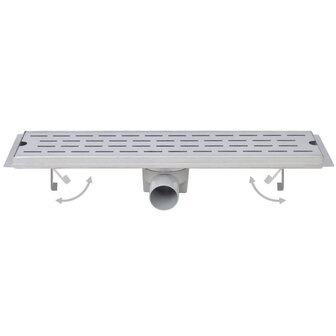 Doucheafvoer 2 st rechthoekig bubbel 930x140 mm roestvrij staal 8718475797487 3