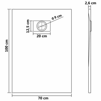 Douchebak 100x70 cm SMC zwart 8719883581415 6