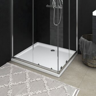 Douchebak rechthoekig 80x90 cm ABS wit 8720286206102 1