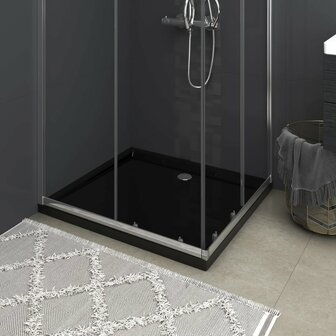 Douchebak rechthoekig 80x90 cm ABS zwart 8720286206195 1