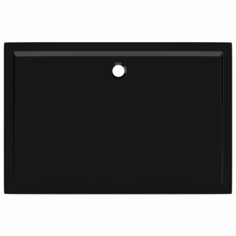 Douchebak rechthoekig 80x120 cm ABS zwart 8720286206218 5