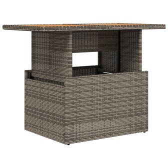 Tuintafel 100x55x73 cm poly rattan en acaciahout grijs 8721012335127 2